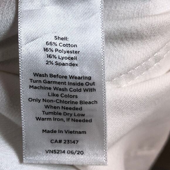 Talbots Womens Jeans White Flawless 5 Pocket Mid Rise Slim Ankle Stretch 10 Long - Picture 5 of 12